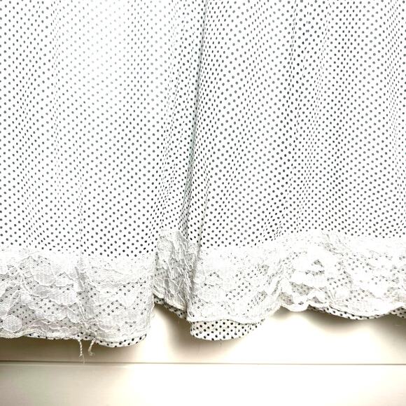 ZARA Trafaluc Collection White & Black Polka Dot Dress w/ Lace Trim, Size M - Picture 4 of 5